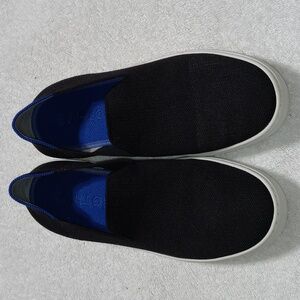 Rothy's The Original Slip On Sneaker Black Textile Shoe Size 7.5 Woman’